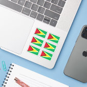 Guyanese vlag sticker (Laptop met iPhone)