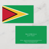 Guyanese vlag visitekaartje (Voorkant / Achterkant)
