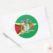 Guyanese Vlag & Wapen, Vlag van Guyana Ronde Sticker (Envelop)