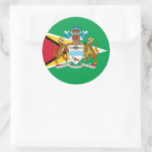 Guyanese Vlag & Wapen, Vlag van Guyana Ronde Sticker (Tas)