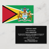 Guyanese Vlag & Wapen, Vlag van Guyana Visitekaartje (Voorkant / Achterkant)
