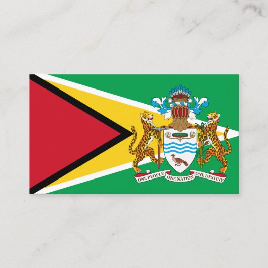 Guyanese Vlag & Wapen, Vlag van Guyana Visitekaartje (Voorkant)