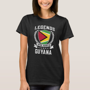 Guyanese vlagleggende legends werden geboren in G T-shirt