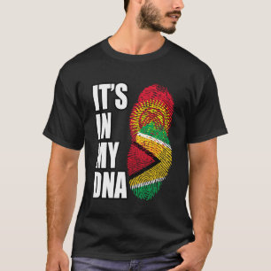 Guyanezen en Kirgizië mengen DNA-erfgoedvlag T-shirt