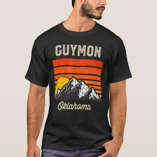 Guymon Oklahoma Retro City State , Verenigde State T-shirt (Voorkant)