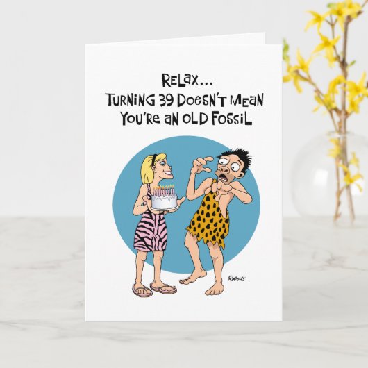 Guy's 39e Birthday Kaart (Gele Bloem)