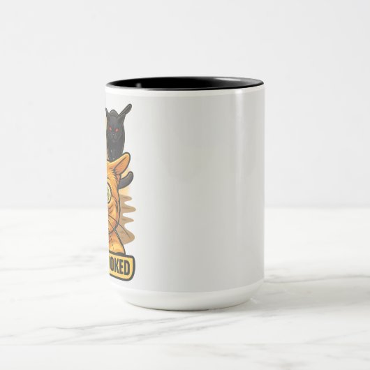 Guys Am I Cooked? Funny Cat Meme Panic Reaction Mok (Midden)