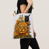 Guys Am I Cooked? Funny Cat Meme Panic Reaction Tote Bag (Dichtbij)