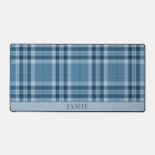Guy's Dorm Room Blue Plaid Bureaumat (Voorkant)