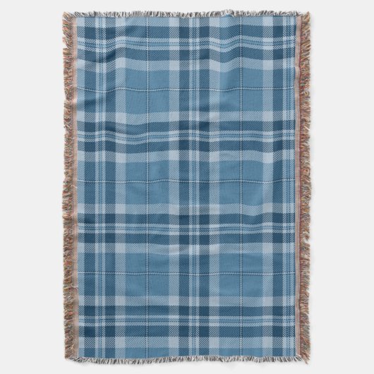 Guy's Dorm Room Blue Plaid Deken (Voorkant Verticaal)