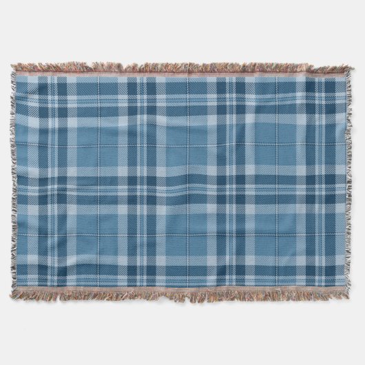 Guy's Dorm Room Blue Plaid Deken (Voorkant)