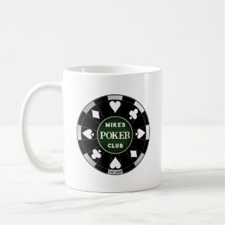 Guy's Gal's Poker Club Zwart Poker Chip Koffie Mok