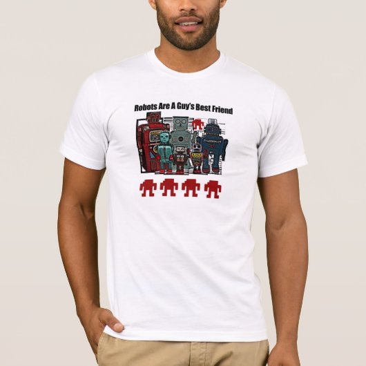 Guy's  Japanse Speelgoed Robot T Shirt (Voorkant)