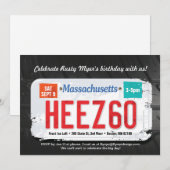 Guy's Massachusett's 60ste Birthday Uitnodiging (Voorkant / Achterkant)