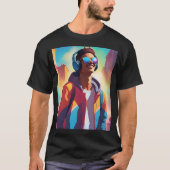 Guy's Music Portrait Cool Swag Young Guys Style T-shirt (Voorkant)
