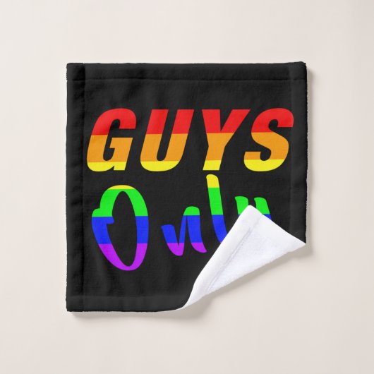 Guys only Black  Washandje (Wasdoekje)