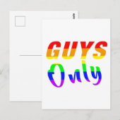 Guys only briefkaart (Voorkant / Achterkant)