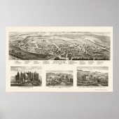 Guysville, OH Panoramic Map - 1875 Poster (Voorkant)
