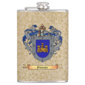 Guzman Surname Shield of Arms Heupfles (Voorkant)