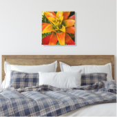 Guzmania Bromeliaceae Plant Bloemstuk Canvas Afdruk (Insitu (Slaapkamer))