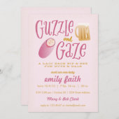 Guzzle and Gaze Baby shower Invitation Kaart (Voorkant / Achterkant)
