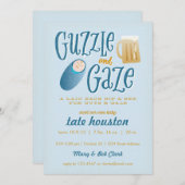 Guzzle and Gaze Baby shower Invitation Kaart (Voorkant / Achterkant)