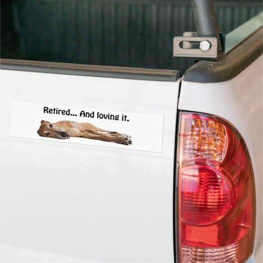 GVV Greyhound in ruste en liefhebbend Bumpersticker (Op Truck)