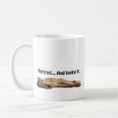 GVV Greyhound in ruste en liefhebbend Koffiemok (Links)