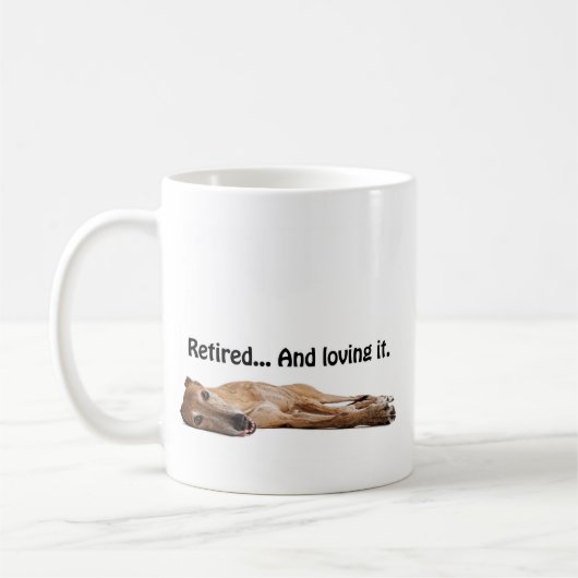 GVV Greyhound in ruste en liefhebbend Koffiemok (Links)