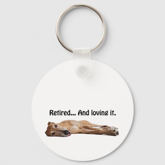 GVV Greyhound in ruste en liefhebbend Sleutelhanger (Voorkant)