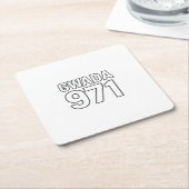 GWADA 971 | Guadeloupe Style Urban Kartonnen Onderzetters (Schuin)