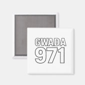 GWADA 971 | Guadeloupe Style Urban Magneet (Voorkant / Achterkant)