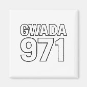 GWADA 971 | Guadeloupe Style Urban Magneet (Voorkant)