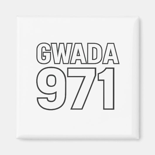 GWADA 971 | Guadeloupe Style Urban Magneet (Voorkant)