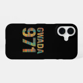 Gwada 971 Madras - Guadeloupse trots iPhone 16 Hoesje (Achterkant horizontaal)