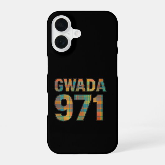 Gwada 971 Madras - Guadeloupse trots iPhone 16 Hoesje (Achterkant)