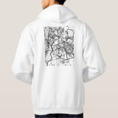 Gwangju South Korea City Map Hoodie (Achterkant)