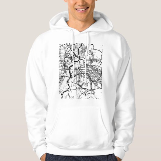Gwangju South Korea City Map Hoodie (Voorkant)