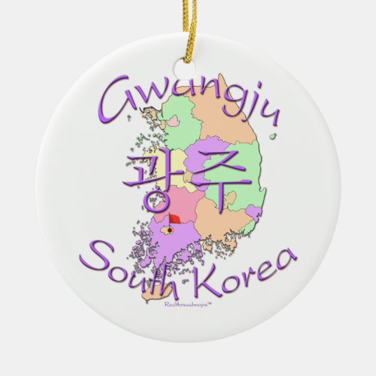 Gwangju Zuid-Korea Keramisch Ornament (Voorkant)