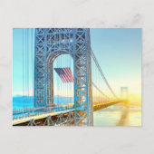 GWB die Fort Lee NJ en Manhattan NYPlus verbindt Briefkaart (Voorkant)
