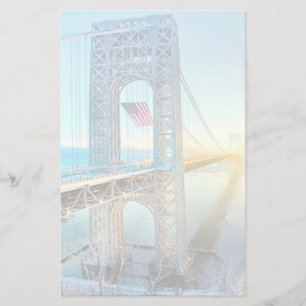 GWB die Fort Lee NJ en Manhattan NYPlus verbindt Briefpapier