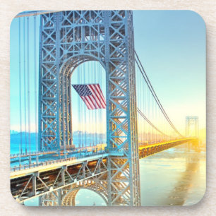 GWB die Fort Lee NJ en Manhattan NYPlus verbindt Drankjes Onderzetter
