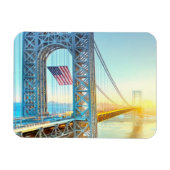 GWB die Fort Lee NJ en Manhattan NYPlus verbindt Magneet (Horizontaal)