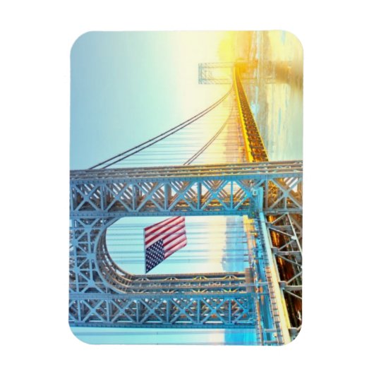GWB die Fort Lee NJ en Manhattan NYPlus verbindt Magneet (Verticaal)