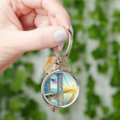 GWB die Fort Lee NJ en Manhattan NYPlus verbindt Sleutelhanger (Hand)