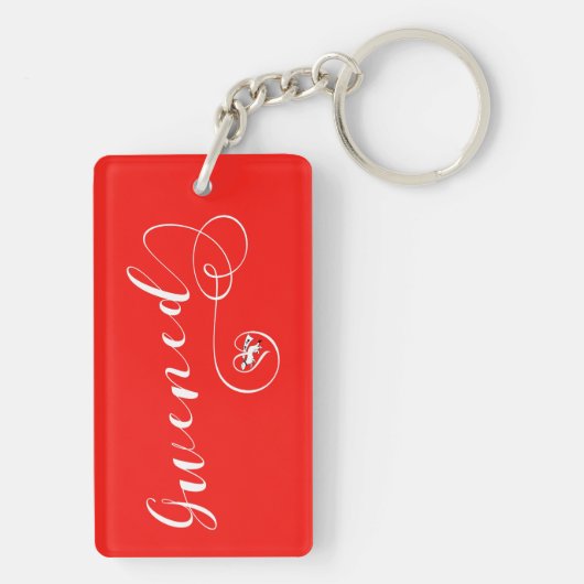 Gwened Flag in Heart, Vannes, Breton, Bretagne Sleutelhanger (achterkant)