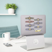 GWF Gouden Eeuw Titel Set 1 Sticker (Laptop op bureau)