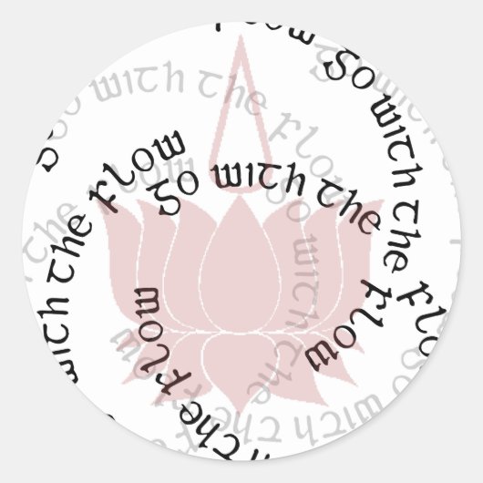 GWF Lotus Typographic Ronde Sticker (Voorkant)