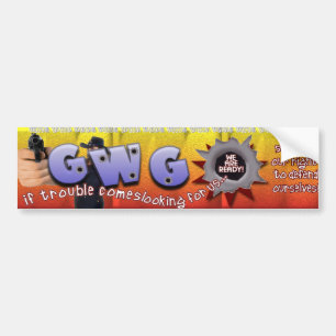 GWG - MEISJE MET EEN PISTOLEN BUMPERSTICKER