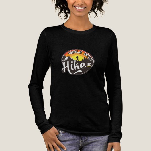 GWHNC retro logo lange mouw Tri-Blend Shirt (Voorkant)